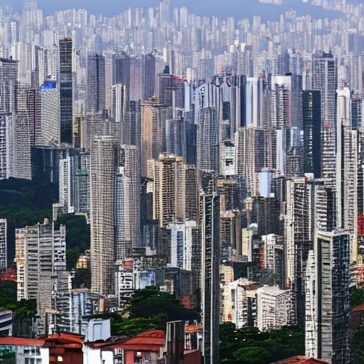 Prompt: sao paulo city with china skycrapers, hyper realistic, ultra detailed