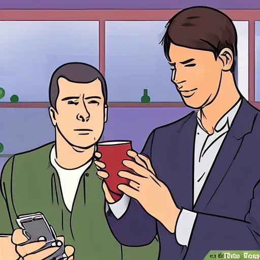 Image similar to wikihow how to stop drinking and become a good phone salesman