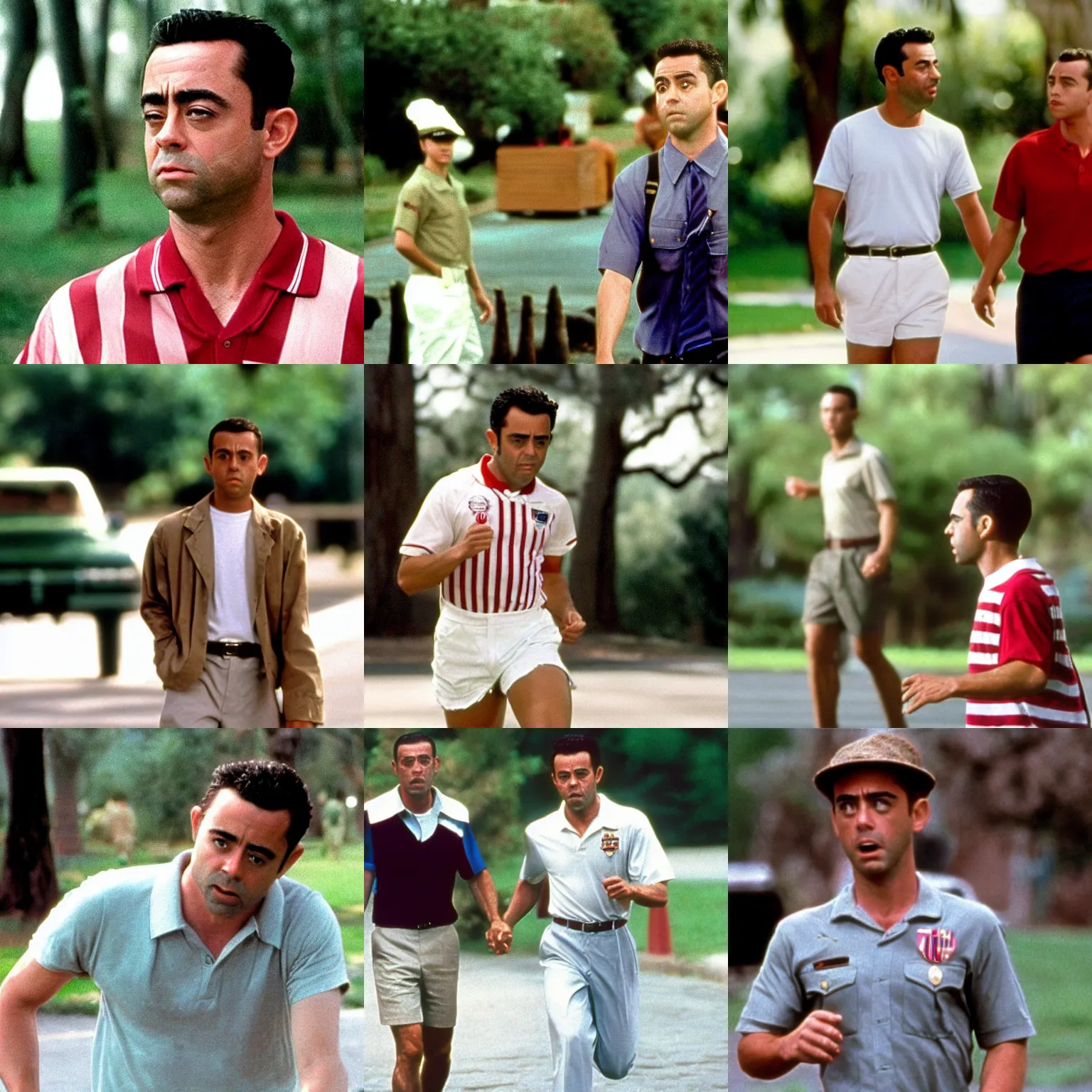 Prompt: Still of Xavi Hernandez in Forrest Gump (1994) as Forrest Gump