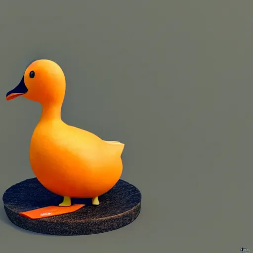 Image similar to An orange duck that is made of bread, realistic, ultra high detail, 8k.