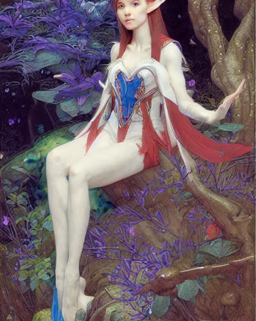 Image similar to a beautiful elf princess by Edgar Maxence and Ross Tran and Michael Whelan