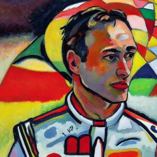 Image similar to christian horner portrait, style by kandinsky, portrait