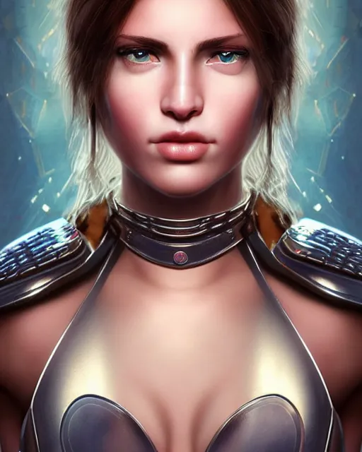 Image similar to a beautiful warrior woman in a bowling alley, photo, ultra detail, photoreal, professionally retouched, soft moonlight lighting, shiny plastic armor, realistic, smooth face, goddess, luscious lips, perfect eyes, wide angle, sharp focus on eyes, 8 k high definition, insanely detailed, intricate, elegant, art by artgerm and wlop