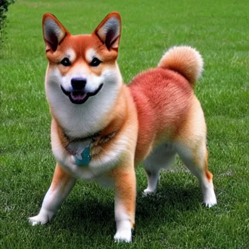 Image similar to crossbreed of a shiba inu and welsh corgi pembroke, photo