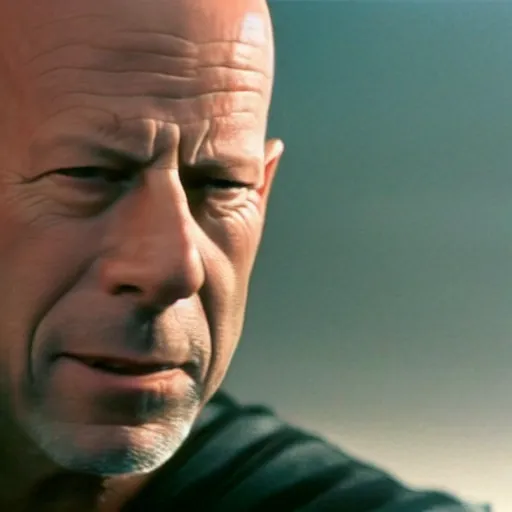 Prompt: an film still of bruce willis as samurai, cinematic, dramatic action