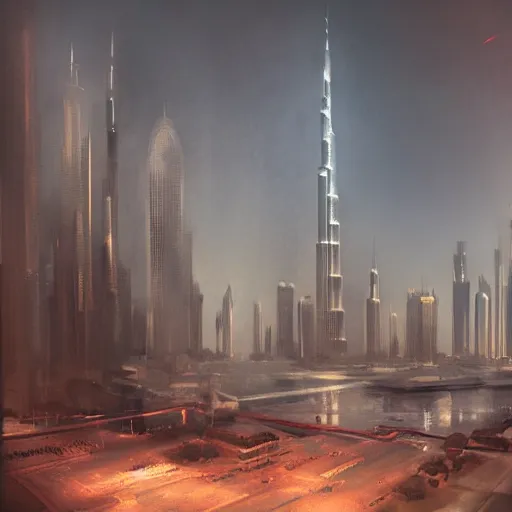 Image similar to gta : dubai, by artem demura