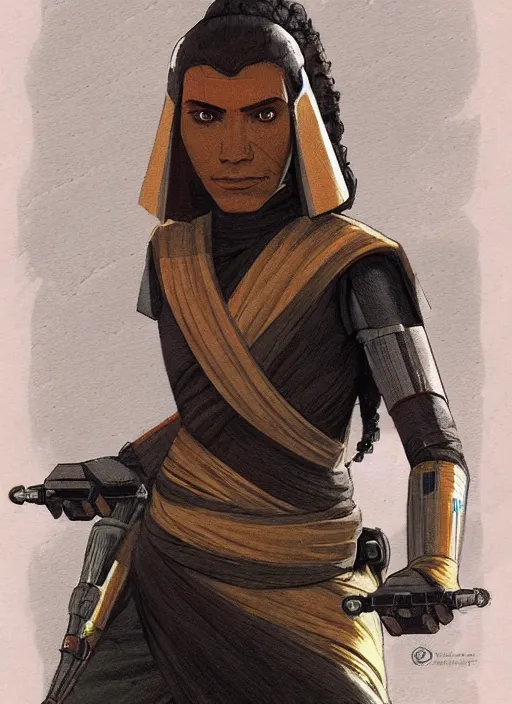 Prompt: very detailed concept art of ashoka tano from star wars, detailed, sharp
