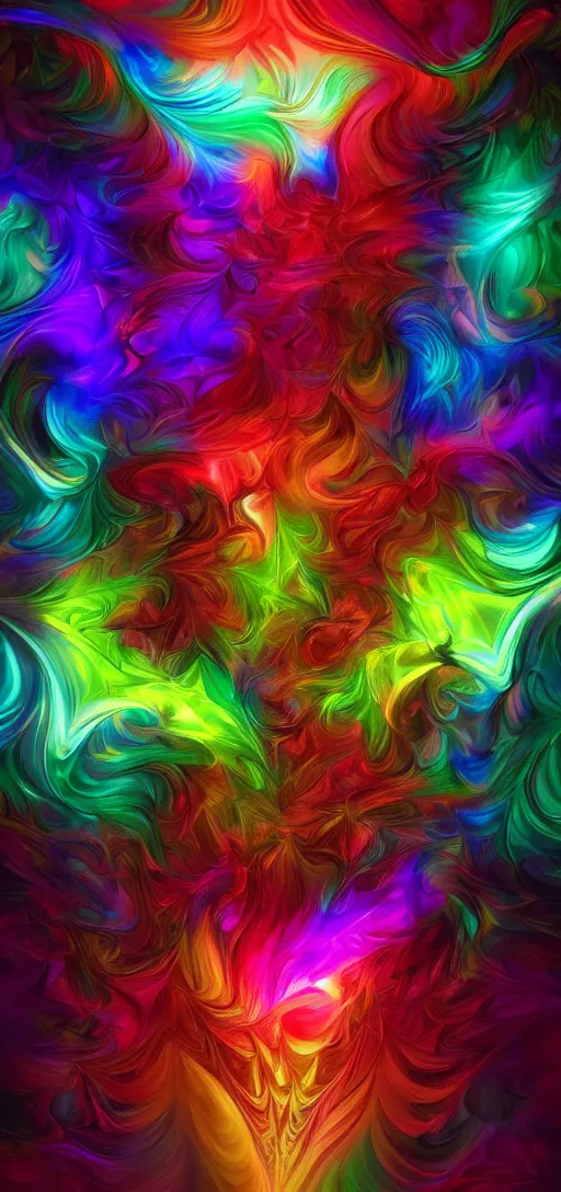 Image similar to light fractal caustics. vivid. artgerm. digital art. trending on artstation. 8k resolution.