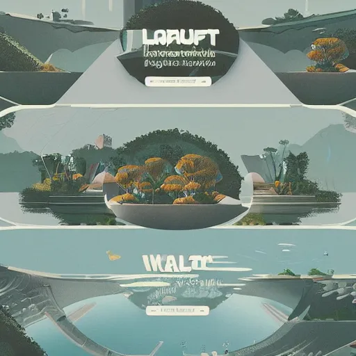 Image similar to beautiful happy picturesque charming organic futuristic sci - fi town in harmony with nature. water and plants. beautiful light. grainy and rough. soft colour scheme. beautiful artistic vector graphic design by vincent bons. ( 2 0 2 2 )