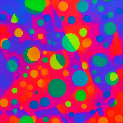 Image similar to spotty pointism, super bright colors, colored spots, mixed liquid acrylic, painting come to life, artstation, ultradetail