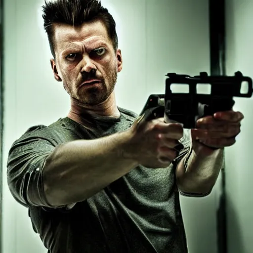 Prompt: A photo of Sami Antero Järvi as Max Payne