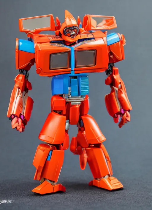 Image similar to Transformers Autobot Velma Dinkley action figure from Transformers: Robots in Disguise (2015), symmetrical details, by Hasbro, Takaratomy, tfwiki.net photography, product photography, official media