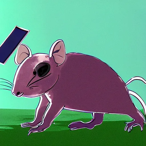 Image similar to A cyberpunk solar-powered rat