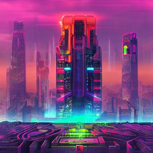 Prompt: incan god cyberpunk aesthetic