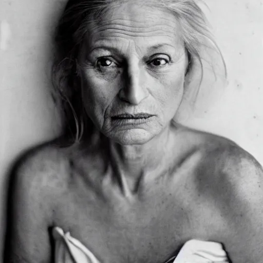 Prompt: the face of a typical american woman, photo by annie leibovitz