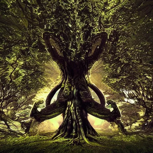 Image similar to “ alien tree person, futuristic sci fi. ultra high 4 k photo, alien planet ”