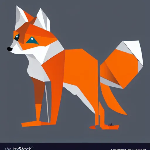 Prompt: Cubist Style Vector Fox Art