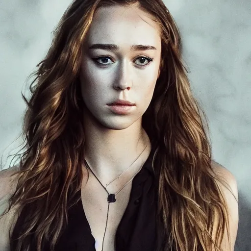 Prompt: a portrait picture of Alycia debnam carey, dynamic pose, Cinematic shot, studio light, photo realism,