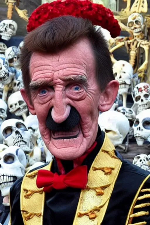 Image similar to Barry Chuckle, emperor of skeletons