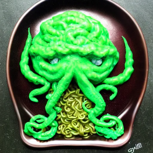 Image similar to cthulhu made of ramen