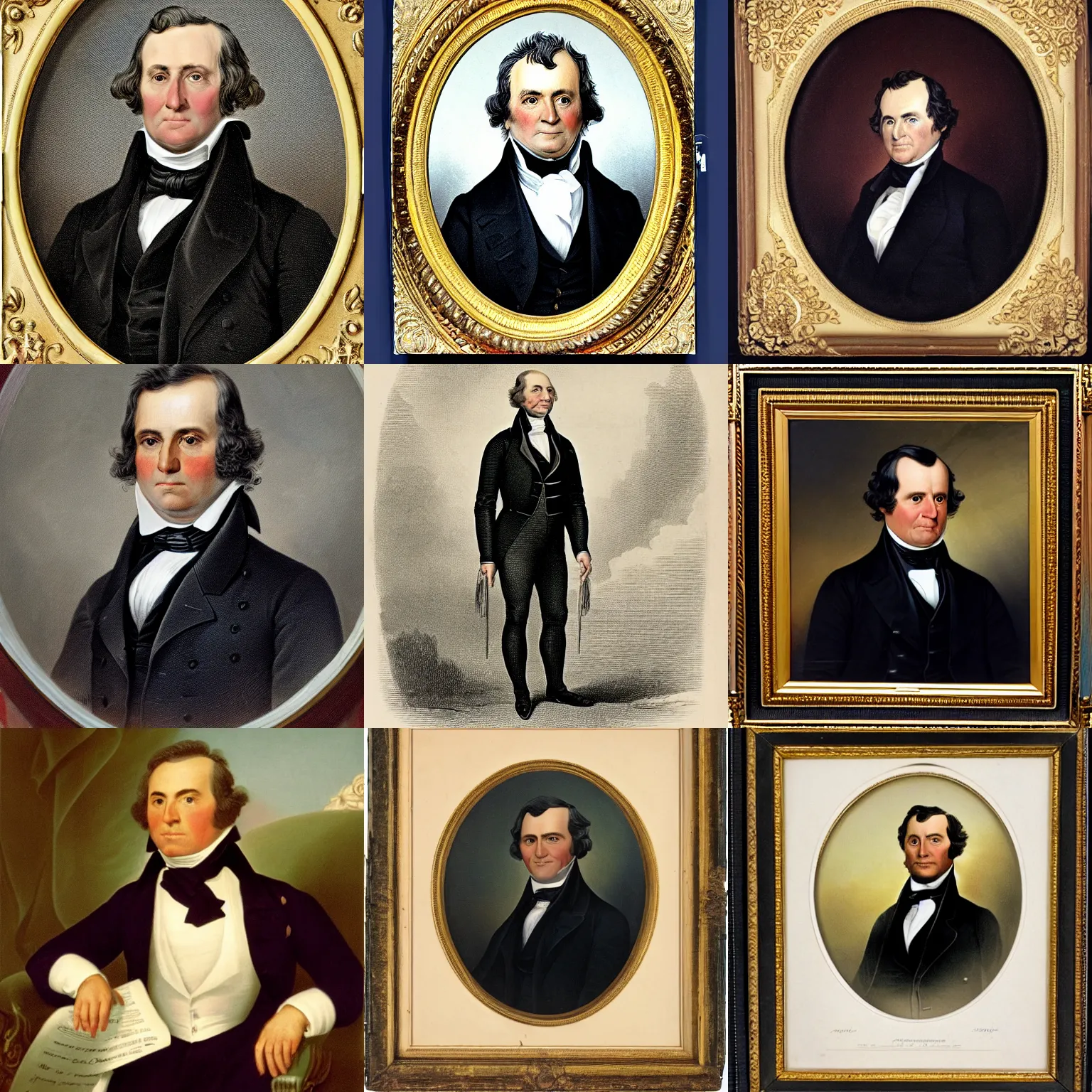 Prompt: Official Portrait of the United States President, 1836, he is from virginia