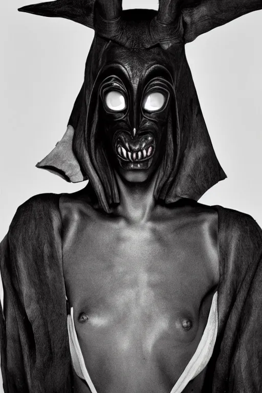 Image similar to rick owens campaign featuring jar jar binks as a female cowgirl, long eyeslashes, huge juicy lips, big seductive eyes, unprocessed colors, # nofilter, realistic vfx simulation