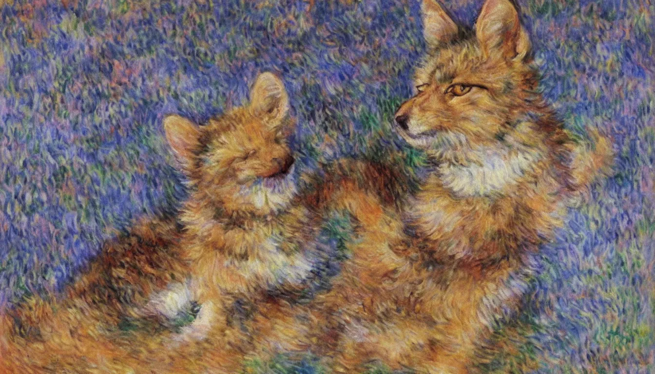 Prompt: furry art painted by monet