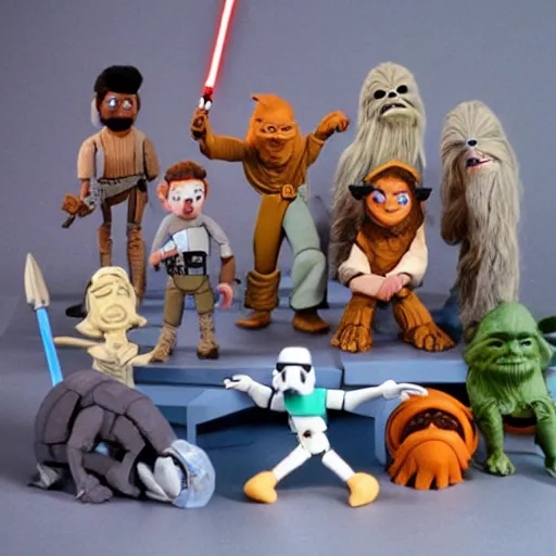 Image similar to star wars claymation