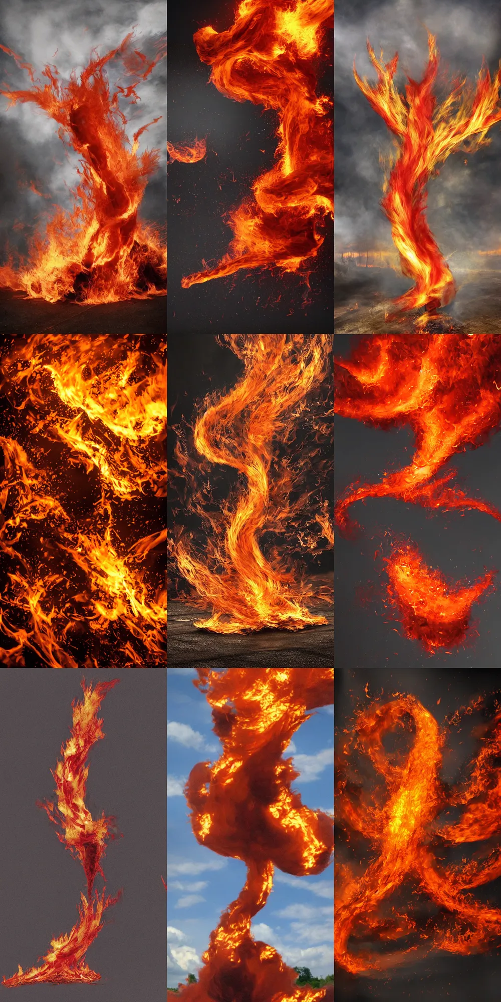 Prompt: fire tornado, photorealistic, highly detailed