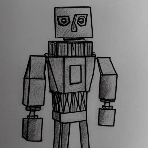 How to Draw a Robot | Robots drawing, Easy drawings, How to make drawing