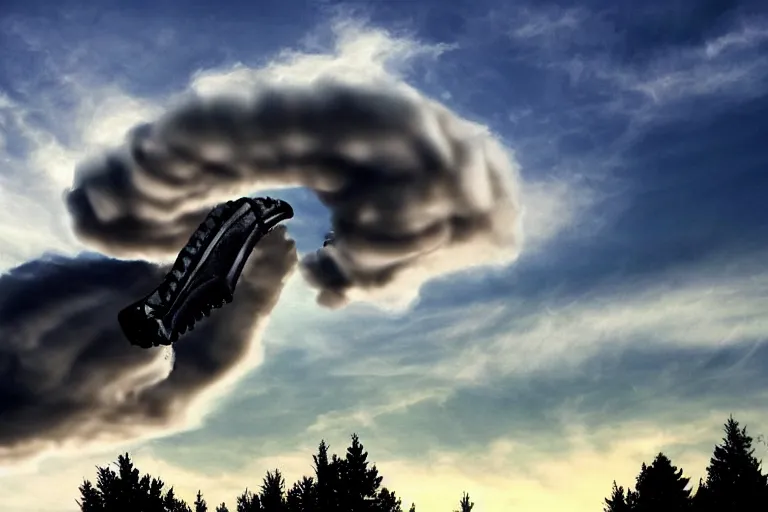 Prompt: clouds in the shape of a chainsaw, very detailed, 4 k, beautiful, gorgeous, high quality,