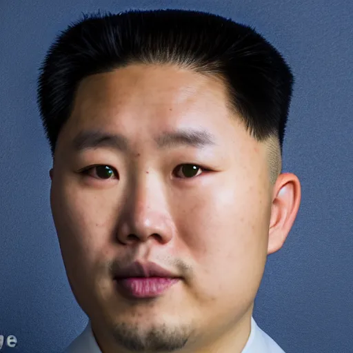 Prompt: headshot, portrait photo still of an average north korean man, white background, 8 k, 8 5 mm f 1. 8