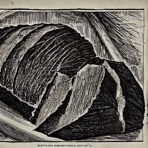 Image similar to brisket recipe, grill, old book, gustav dore illustrated