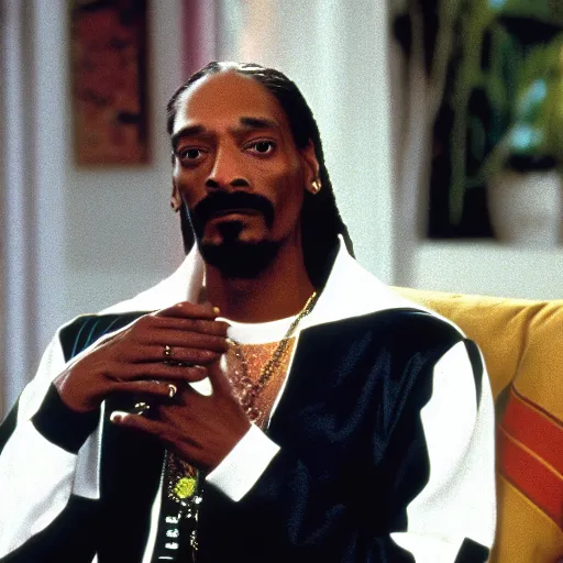 Image similar to a tv still of Snoop Dogg starring as Uncle Phil in The Fresh Prince of Bel-Air (1990)