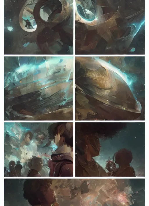 Prompt: inter - agentic collective intelligence exhibits emergent processes, photorealistic by michael komarck, greg rutkowski, victo ngai, artgerm and j. dickenson