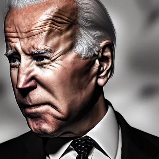 Image similar to joe biden as batman, haunted, spooky, scary, by sam guay, moody lighting, hyperrealism, finely detailed 4 k, octane render