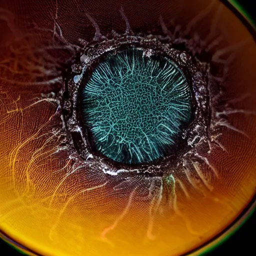 Image similar to a mysterious new life form photographed through a microscope