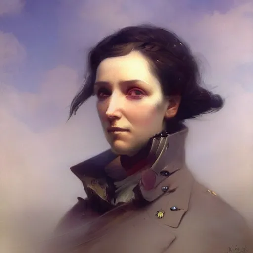 Image similar to three quarters portrait surrealism favusim by Aleksi Briclot and by Ivan Aivazovsky, masterpiece