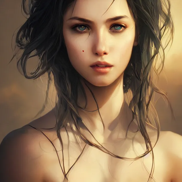 Image similar to illustration of a woman's eyes by artgerm and wlop and greg rutkowski, digital art, extreme detail, realistic lighting, cinematic composition, concept art, sharp focus, colorful, photorealistic eyes, 8 k