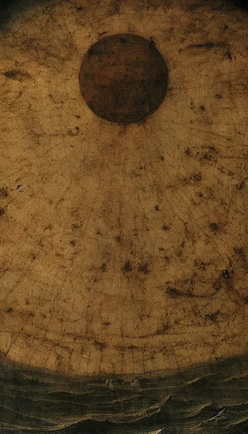 Image similar to the end of the world, by leonardo da vinci