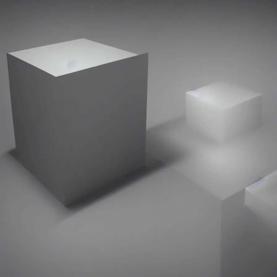 Prompt: a square cube, hyper realistic, octane render, unreal engine, studio lighting
