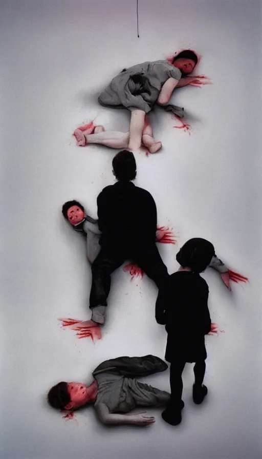 Image similar to techno artwork, by gottfried helnwein