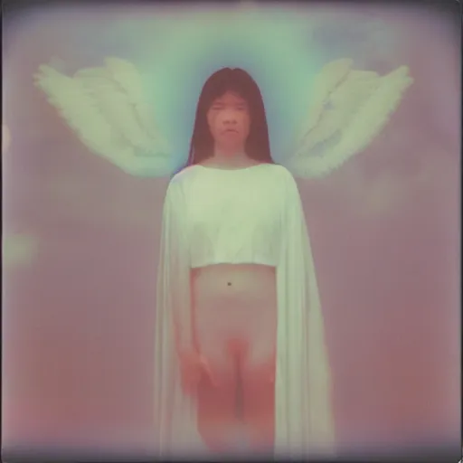 Image similar to seraphim, polaroid, 9 0 s, by rinko kawauchi