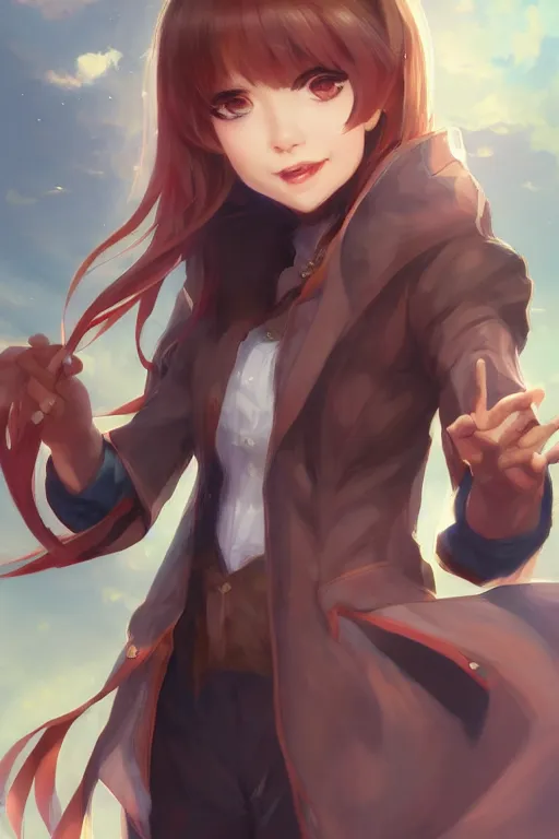 Image similar to a vtuber portrait of selen tatsuki, by stanley artgerm lau, wlop, rossdraws, james jean, andrei riabovitchev, marc simonetti, and sakimichan, trending on artstation