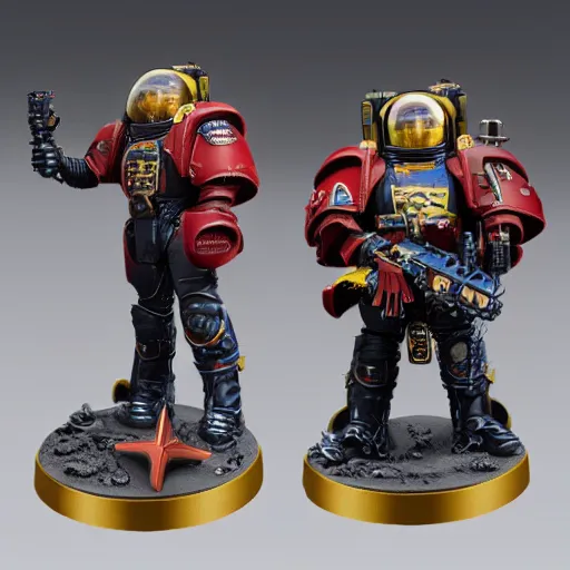 Prompt: 8 0 mm resin detailed miniature of elon musk as a warhammer 4 0 k space marine, product introduction photos, 4 k, full body, hyper detailed,