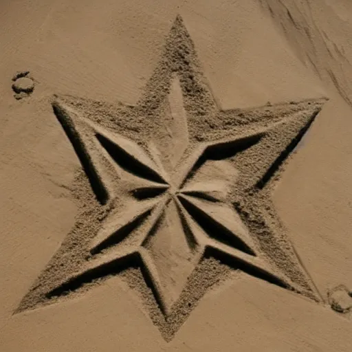 Prompt: a sand sculpture of the dark star