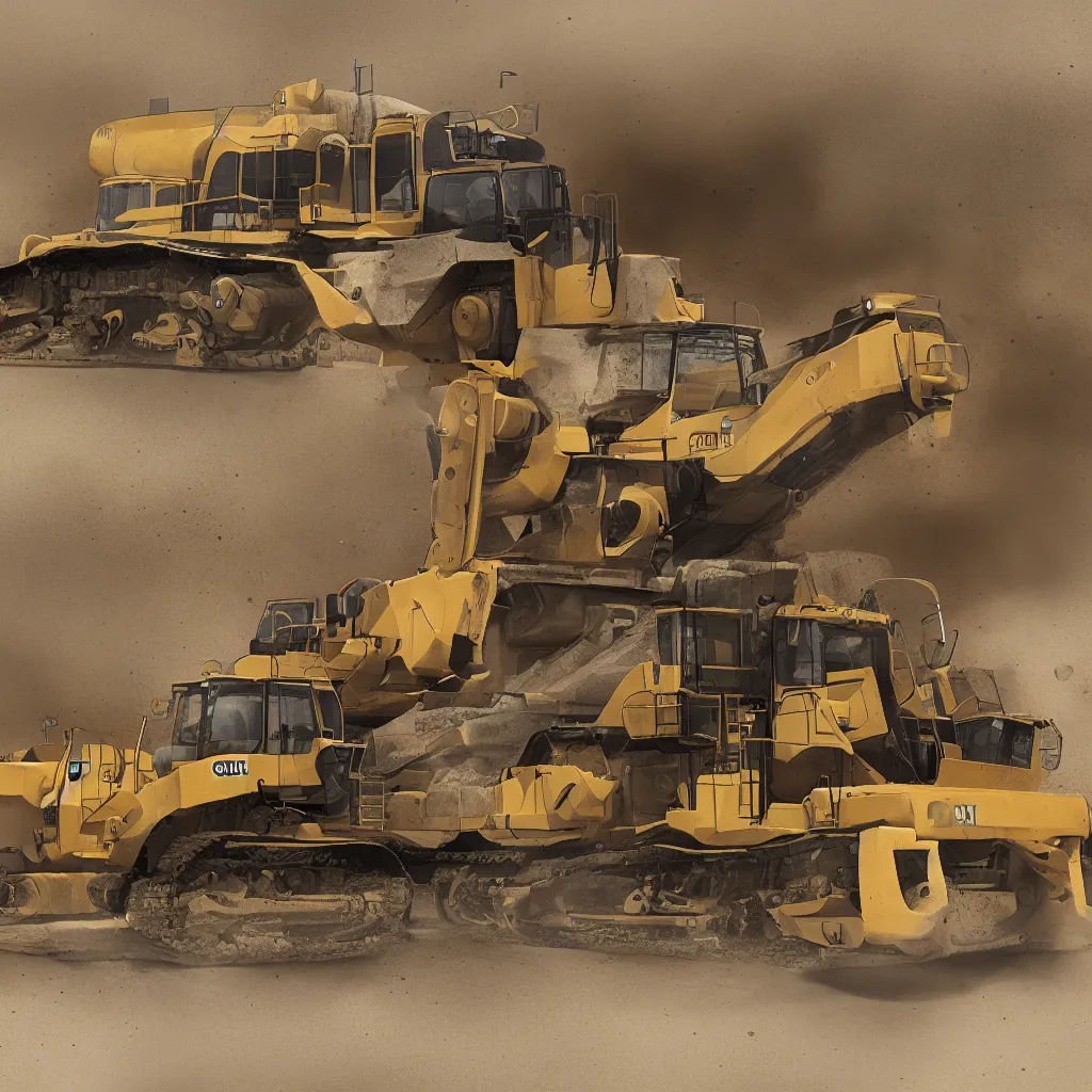 Image similar to caterpillar bulldozer, studio shot, photorealistic rendering, super detailed