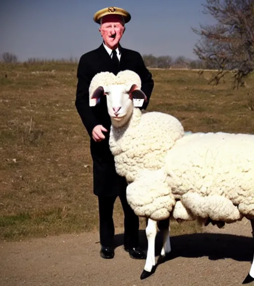 Prompt: george s patton as a sheep, trending on furaffinity