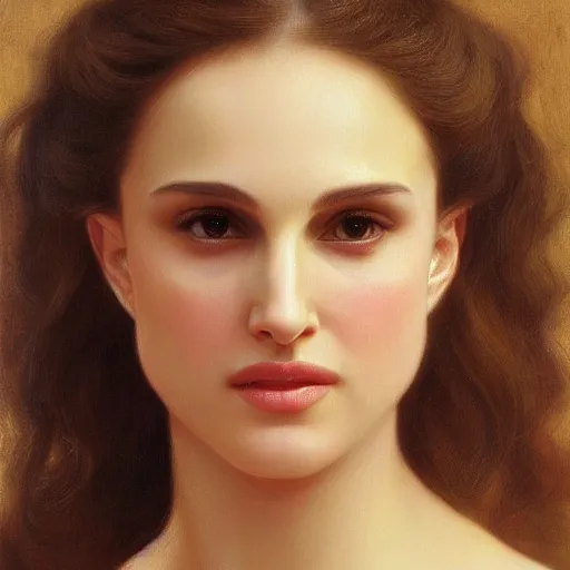 Image similar to Painting of Natalie Portman, Art by william adolphe bouguereau, Extremely detailed, 4K, Award winning,