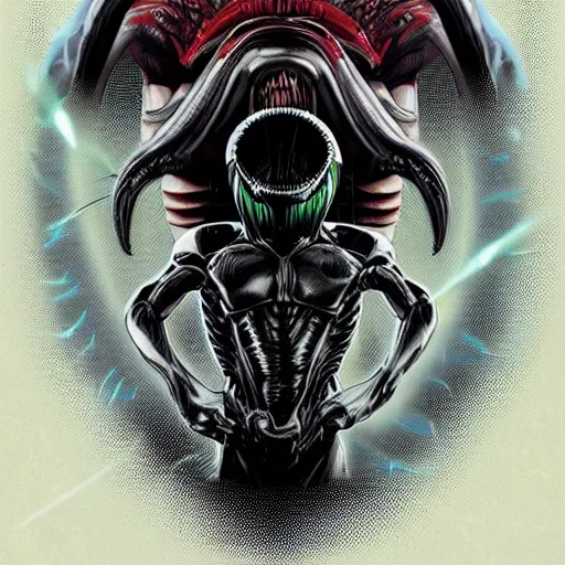 Image similar to xenomorph and predator movie poster.